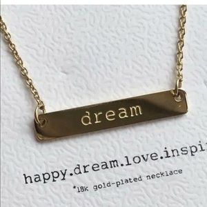 Dainty Gold Bar Necklace in “Dream”